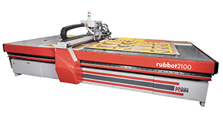自動ゴム貼りロボット - Rubbot 2100